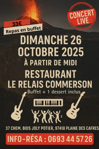 Déjeuner musical à la Plaine des Cafres, Le Tampon, Le Relais Commerson