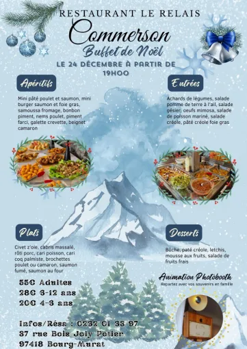 Le Grand buffet de Noël , Le Tampon, Le Relais Commerson