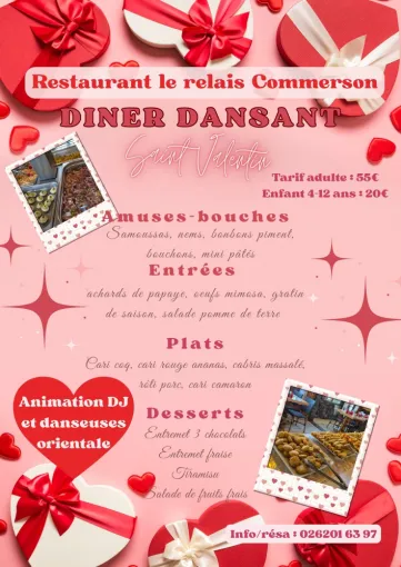 Diner dansant de la Saint-Valentin sur le Tampon, Le Tampon, Le Relais Commerson